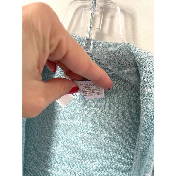 Chico's Lightweight Open Cardigan Sweater Blue Size 2 Large (12/14) - Picture 8 of 8